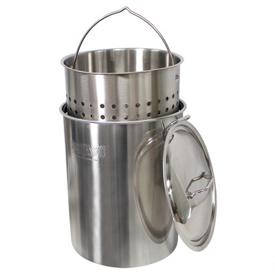 162 Quart Stockpot with Lid and Perforated Basket