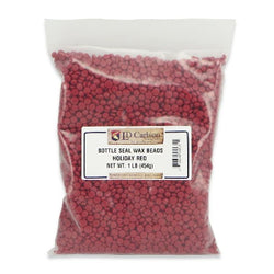 Bottle Seal Wax Beads - Holiday Red (1lb)