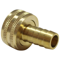 Garden Hose Fitting - Brass - 3/4" Female GH to 1/2" Barb