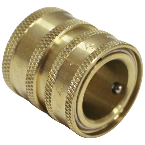 Garden Hose Fitting - Brass - 3/4" Female GH to Female Quick Disconnect