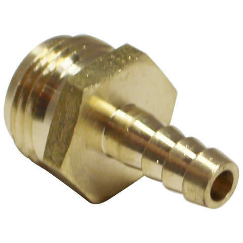 Brass Garden Hose Fitting - 3/4" Male GH to 3/8" Barb
