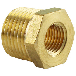 Brass Reducer Bushing - 1/2” Male NPT to 1/4” Female NPT