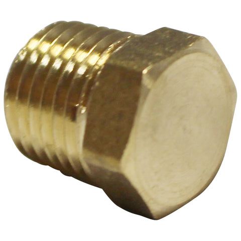 1/4" Male NPT Brass Hexagonal Plug