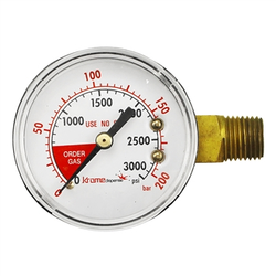 High Pressure Gauge - 0-3000 PSI - Right