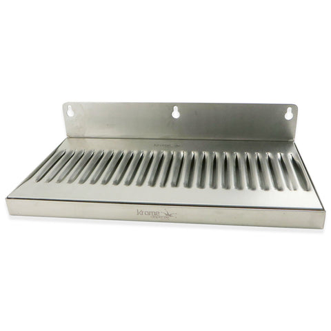Stainless Steel Wall Mounted Drip Tray - 12" x 6" x 3/4"