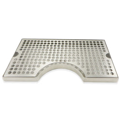 Stainless Steel Surface Mounted Cut-Out Drip Tray - 12" x 7" x 3/4"