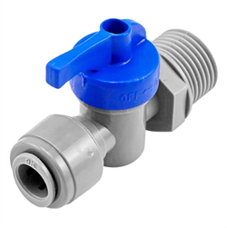 Duotight Food Grade Plastic (Push-In) Shut Off Valve - 1/2" Male NPT x 3/8" (9.5mm)