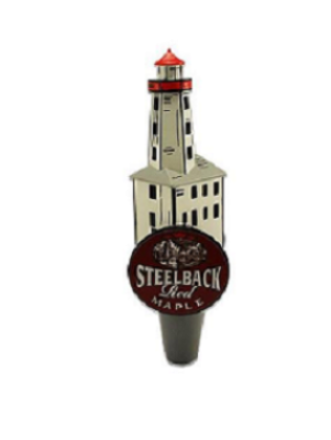 Red Maple Steelback Brewery Lighthouse Tap Handle