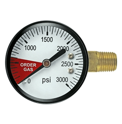 Micro Matic High Pressure Gauge - 0-3000 PSI - Right Hand Thread