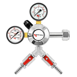 Micro Matic Premium Plus Primary Dual Outlet CO2 Regulator (60 & 3000 PSI) [842-2-PP]