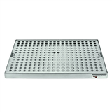 Micro Matic Stainless Steel Surface Mount With Drain Drip Tray - 12" X 8" X 3/4" [DP-820D-12]