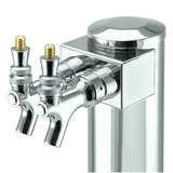 Micro Matic Stainless Steel Shotgun Beer Tower - Double Faucets [D4743SGPSS]