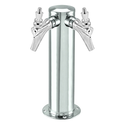 Micro Matic Stainless Steel Beer Tower - Double Faucet (Glycol Lines) [D4743DTKR]