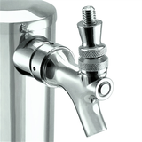 Micro Matic Stainless Steel Beer Tower - Double Faucet View