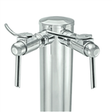 Micro Matic Stainless Steel Wine Tower - Double Faucet [D4743DT-W] - Close-up View