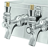 Micro Matic Stainless Steel "T" Beer Tower - Triple Faucet  - Faucets