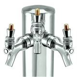 Micro Matic Stainless Steel Beer Tower - Triple Faucet [DS-133-PSS] - Faucets
