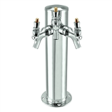 Micro Matic Stainless Steel Beer Tower - Triple Faucet [DS-133-PSS]