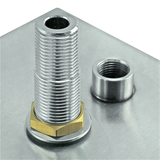 Micro Matic Stainless Steel Surface Mount Spray Glass Rinser With Drain Drip Tray - 6 3/8" X 6 3/8" X 3/4" - Underneath