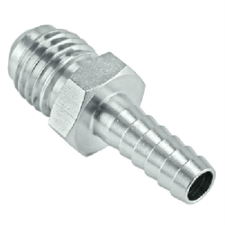Micro Matic Stainless Steel Cold Plate Fitting - 1/4" OD Barb