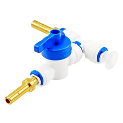 Monotight Food Grade Plastic (Push-In) Gas Line Splitter - 1/4" (6.35mm)