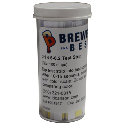 Beer pH Test Strips (pH 4.6 - 6.2)