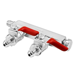 Commercial Grade Gas Distributor - 2 Way -1/4" MFL