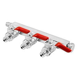 Commercial Grade Gas Distributor - 3 Way - 1/4" MFL 
