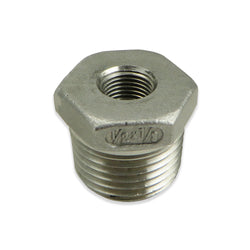 Stainless Steel Reducer Bushing - 1/2" to 1/8" FPT