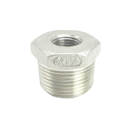 Stainless Steel Reducer Bushing - 3/4" to 1/4" Female NPT