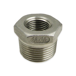 Stainless Steel Reducer Bushing - 3/4" MPT to 3/8" FPT