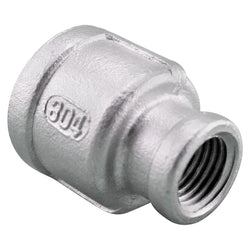 1/2" Female NPT to 3/8" Female NPT Stainless Steel Reducing Coupler