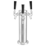 Brushed Stainless Steel Beer Tower Duotight Kit - Triple Faucet