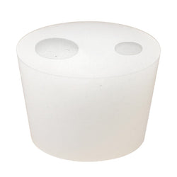 Drilled No. 6.5 Silicone Stopper w/ 2 Holes