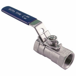 One Piece Ball Valve - Stainless Steel - 1/2" Female NPT