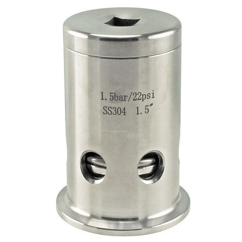 Stainless Steel Tri-Clover Pressure Relief Valve – 1.5” TC