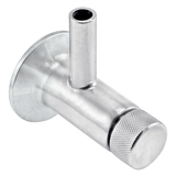 Stainless Steel Tri-Clover Sample Valve - 1.5" TC X 1/2" Outlet - Side View