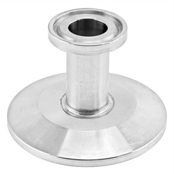 Stainless Steel Tri-Clover Concentric Cap Reducer - 1.5" TC X 1/2" TC
