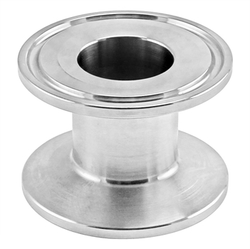 Stainless Steel Tri-Clover Concentric Cap Reducer - 1.5" TC X 1" TC