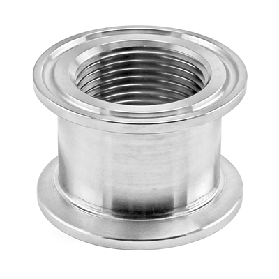 Stainless Steel Tri-Clover Concentric Threaded Cap Reducer - 1.5" TC X 1" TC (1" NPS)