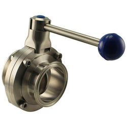 Stainless Steel Tri-Clover Butterfly Valve - 3” TC - Pull Trigger