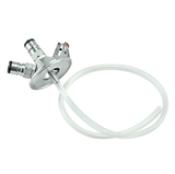 Stainless Steel 2" Tri-Clover Ball Lock Tapping Head - Commercial Keg Adapter - with Tubing