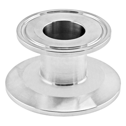 Stainless Steel Tri-Clover Concentric Cap Reducer - 2" TC X 1" TC