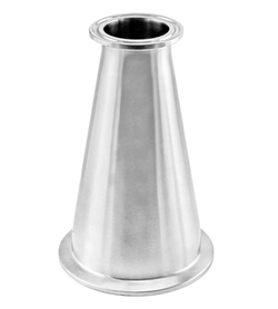 Stainless Steel Tri-Clover Concentric Reducer - 3" TC X 1.5" TC