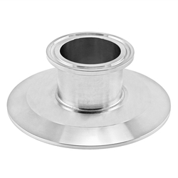 Stainless Steel Tri-Clover Concentric Cap Reducer - 3" TC X 1.5" TC