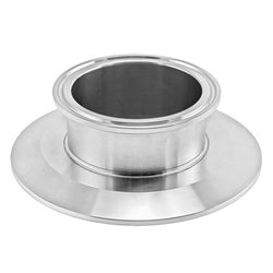 Stainless Steel Tri-Clover Concentric Cap Reducer - 3" TC X 2" TC