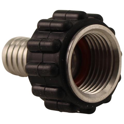 Stainless Steel Barbed Quick Connector - 1/2” Female NPT to 5/8” Barb