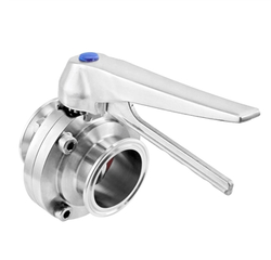 All Stainless Steel Tri-Clover Squeeze Trigger Butterfly Valve - 2.5" TC