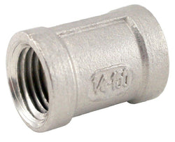 Stainless Steel Banded Coupler - 1/4" Female NPT to 1/4" Female NPT