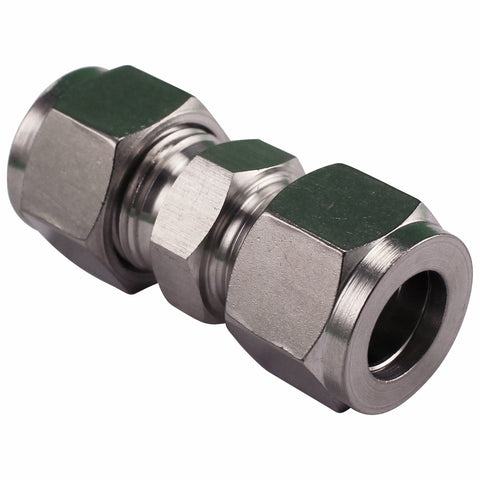 Stainless Steel Fitting - 1/2" Compression to 1/2" Compression